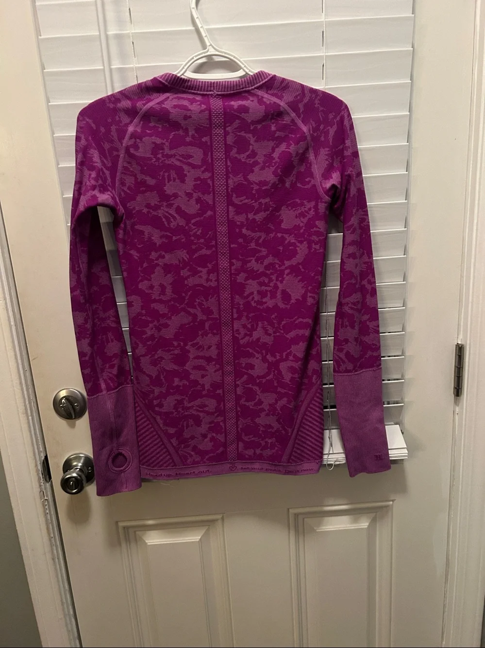 Lululemon Long Sleeve Seamless Knit Top in Magenta